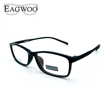 EAGWOO TR Studerende Acetat Briller Rektangulære Fuld Rim Optisk Ramme Recept Forestilling Dreng Pige Super Lys Briller 55mm