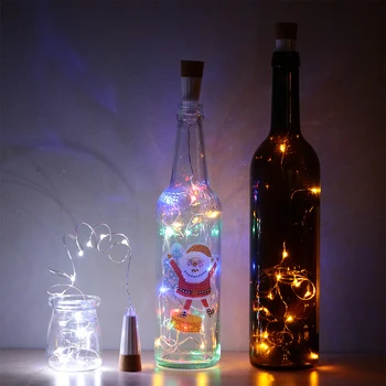 LED Vin Flaske Fairy Lights USB-Genopladelige Drevet String Lys Bryllup Haven Dekoration Udendørs belysning Garland Part Lampe