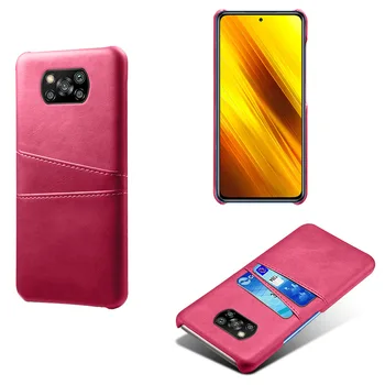 KEYSION PU Læder Telefon Tilfældet For Xiaomi POCO X3 Mode Sag Med Tegnebogen-Kort Slots Tilbage Dække For POCO X3 NFC