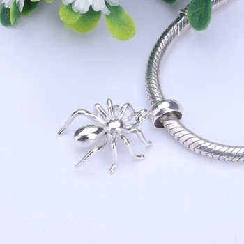 925 Sterling Sølv Perler Spider Vedhæng Passer Til Charms Sølv 925 Oprindelige Armbånd Kvinder Diy Smykker