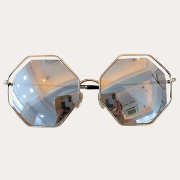Vintage Spejl Solbriller Kvinder Mode Brand Designer Metal Frame Goggle Nuancer UV400