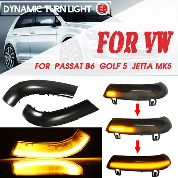 Til VW GOLF 5 GTI V MK5 Jetta Passat B5.5 B6 Sharan Fantastisk EOS bakspejlet Blinker Indikatoren LED Dynamic blinklys Lys