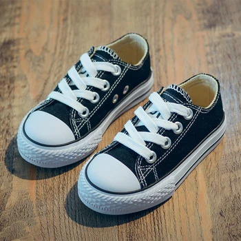 2019 Nye Klassiske Børn Sko Piger Drenge Lærred Børn Sneakers Senen Casual Sko Solid Farve Chaussures Garcon Enfant