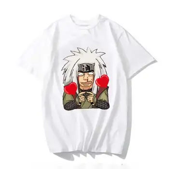 Naruto Lamslået Jaraiya T-Shirt T-Shirt Til Mænd Kawaii Toppe Tegneserie Karate Grafiske Tees T-Shirt Unisex Harajuku-Shirt Mandlige
