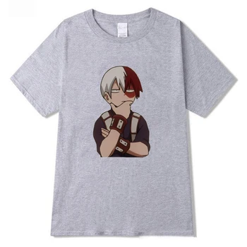 Todoroki Shoto Unisex T-Shirt Harajuku Min Helt Academia T-Shirt Streetwear Sommer Toppe T-Shirt I Overstørrelse