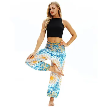 Mænd Kvinder Casual Løs Hippie Yoga Bukser I Høj Kvalitet Bukser Udskrivning Baggy Boho Aladdin Harem Bukser Deportivas Mujer