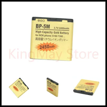 Høj Kapacitet Golden batteri BP-5M-Genopladeligt Li-ion Batteri For Nokia 5610 6500S 5611 6110C 5710 8600 5700 7390 Batteri 5M