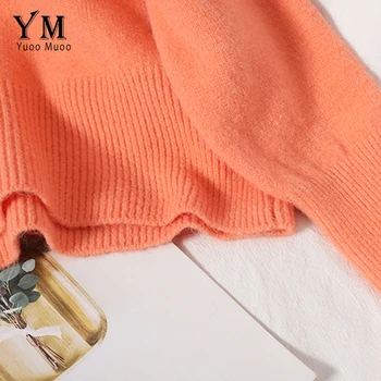 YuooMuoo Kvinder Rullekrave Vinter Sweater Kvinder koreansk Mode Lange Ærmer Strikket Kvinder Trøjer og Pullovers Kvindelige Jumpere