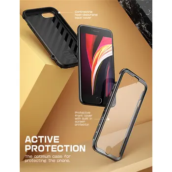 For iPhone-SE 2020 Case Til iPhone 7/8 Tilfælde SUPCASE UB Royal Full-Body Robust Faux Læder Cover Med Indbygget Skærm Beskytter