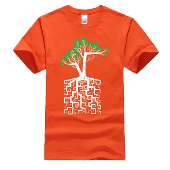 Labyrint kvadratroden Matematik T-Shirt Fysisk / Kemiske Videnskab Træ Universitet T-Shirt til Mænd Trykt 3D Vintage Herre Tops Tees