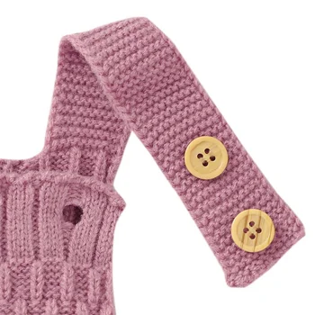 0-24M Baby Sparkedragt Vinter Tøj Strikket Varm Sparkedragt Med Hat Spædbarn Barn Buksedragt Nyfødte Pige Dreng Tøj 2020