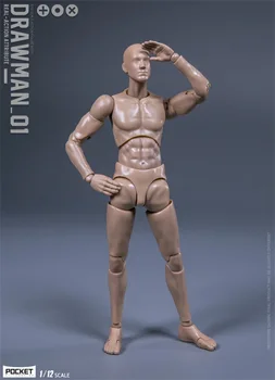 14,5 cm 1/12 Scale DAMTOYS DPS01 Mandlige DARWMAN Body Action Figur Med stå hænder Mini Figur Model for Fans Gaver