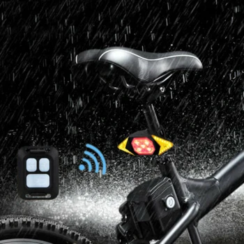 Cykel-Lys, Smart Cykel Dreje Signal Cykling Baglygte Intelligent USB-Genopladelige Bageste Lys Fjernbetjening Cykel Advarsel Li