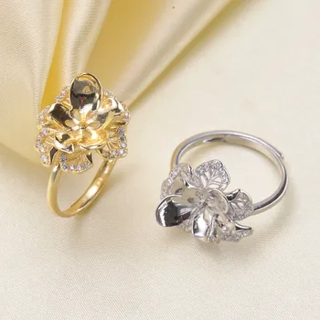 Høj Kvalitet 925 Sterling Sølv Ringe For Kvinder Mode Elegant Zirconia Bryllup Engagement DIY Smykker smykkefremstilling
