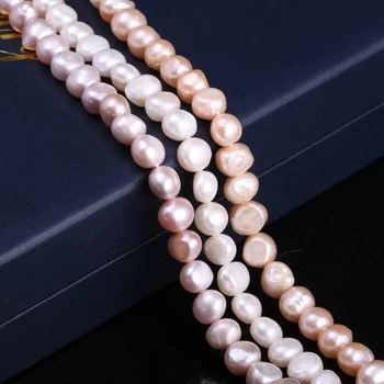 2020 Naturlige Ferskvands Perle To-Sidet Lys Perler Perler Gøre For Smykker, Armbånd Elegant Halskæde Tilbehør Størrelse 9-10mm