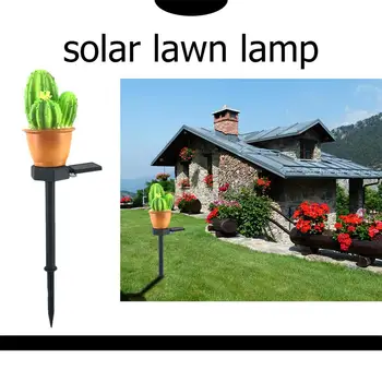 LED Solar Lampe Kaktus Lys Sensor Control Græsplæne Lampe Spike Lampe til Haven Belysning LED Solenergi Lampe Gårdhave Belysning