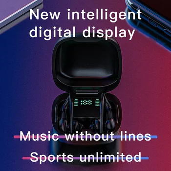 SODIAL MD03 TWS Fingeraftryk Tryk på Bluetooth Hovedtelefoner Sport Stereo Trådløse Hovedtelefoner støjreducerende Gaming Headset