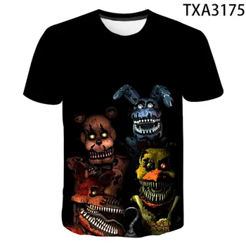 Fnaf T-shirt Dreng Pige 3D-Effekt Mænd T-shirt Freddy ' s Urban Tøj Animationsfilm Toppe Dreng, Pige Tøj 2021