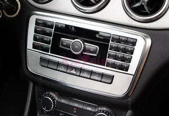 For Mercedes Benz GLA CLA260 EN B-Klasse-Center Control Knappen Dække CD-Boks, Interiør Moulding Trim Chrome-Bil Styling Tilbehør