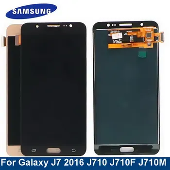 For Samsung Galaxy J7 LCD-2016 J710 J710F J710M J710DS Skærm Touch screen Digitizer Assembly For SM-J710 SM-J710FN LCD-Skærm