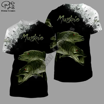 Muskie Black 3D Printet mænd t-shirt Harajuku Mode kortærmet skjorte sommeren streetwear t-shirt Unisex toppe