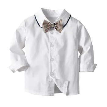 Dreng Passer Børn Formelle Skole Studerende Kjole Herre Kids Shirt Bukser Bowtie 3stk Børn Tøj Herre Baby Boy Tøj