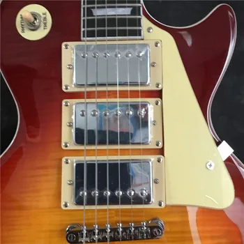Gratis levering. 2020 engros top elektriske guitarer, forgyldt hardware. 3 pickups elektrisk guitar