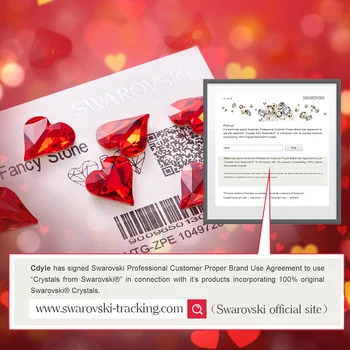 CVU Rosa Guld Farve Charme og Kæde Armbånd med Fashion hjerteformet Krystal fra Swarovski Kvinder Armbånd Smykker Gave