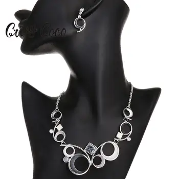 Cring Coco Smykker, Emalje Geometriske Halskæder til Kvinder, Kvindelige Harpiks Collier Collares Engros Stor Cirkel Kæde Choker Halskæde