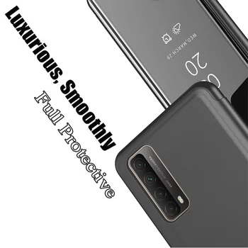 Thouport Spejl Sagen For Huawei Y9a Y7a Y7p Y8p Y5p Tilfælde Luksus Overflade Læder + PC-Book Flip Cover Til Huawei Y6S 2020 Sag