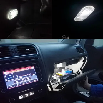 LED handskerum Lampe Lys for VW Bettle Bora Golf Variant Touran Caddy Touareg for Skoda Superb Fabia Yeti Octavia Bil 12V