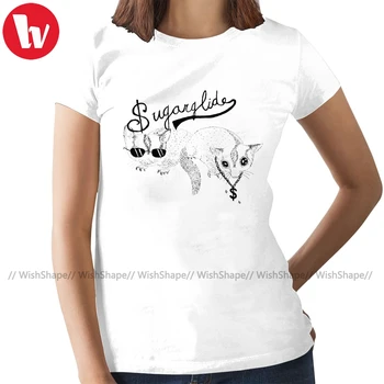 Flyvende Egern T-Shirt Sugarglide Bande T-Shirt med Korte Ærmer Trykt Kvinder tshirt O-Hals dame t-Shirt