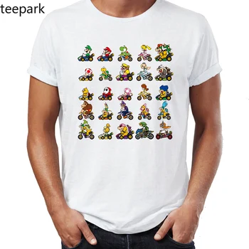 2020 Mode Mænds T-shirt Mario Kart Prinsesse Peach Kaptajn Tudse Link Gaming Gamer Artsy Tshirt Streetwear, der Trykte T-shirt