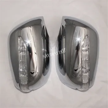 For Honda Fit Jazz 2007 2008 2009 2010 2011 2012 2STK ABS Chrome plateddoor Rearview spejl dækker med Led