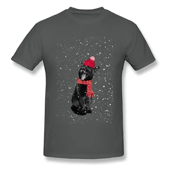 Julestemning T-shirt Mænd Black Cat T-Shirt 2018 Nye Xmas Gave Tøj Søde Dyr Print-Toppe Dejlig Familie Tees Bomuld