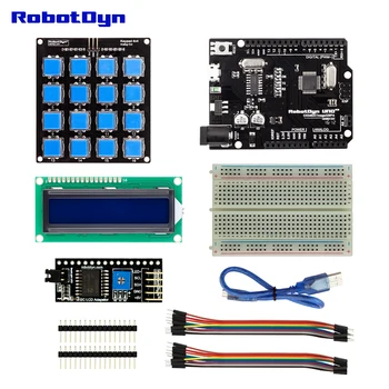 RobotDyn KITs-UNO R3 med LCD-display Modulet I2C-knappen tastatur breadboard kompatibel med Arduino UNO R3 for DIY-Elektronisk
