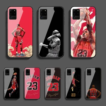 Basketball Jordan 23 Telefon Hærdet Glas Cover Til Samsung Galaxy Note S 7 8 9 10 10E 20 Plus Lite Uitra Mode Luksus