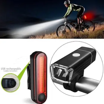 Bike cykel Lys USB-Genopladelige LED-Sæt-Bjerget Cyklus Tilbage Foran Lygten