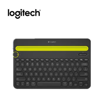 Logitech K480 Bluetooth Trådløs Mus og Tastatur Sæt Multi-Device Tastatur med Telefonen Holder Slot til Windows, Mac OS, iOS Android