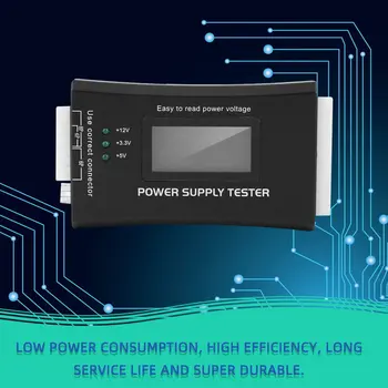 PC Power Supply Tester Checker 20/24-Pin SATA HDD ATX BTX Meter LCD-Hot Salg Drop Shipping Power Kabel Lager