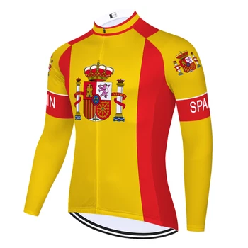 2021 team sommer forår hurtig tør Cykel Nationale flag langærmet Trøje Mænds Beklædning Udendørs Ropa Ciclismo