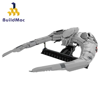 Buildmoc Battlestar Galactica Cylon Raider UCS-Serien Star Space Wars byggeklodser Mursten legetøjsklodser Børn