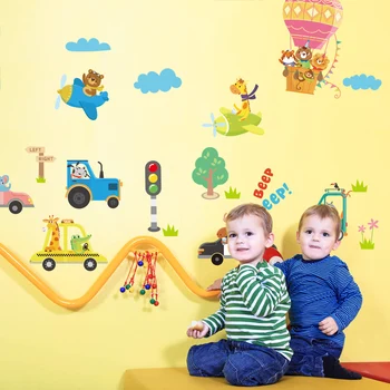 Top Mode Skyndte Børn Glade Wall Sticker Til Kid Værelser Soveværelser Søde Hjem Dekoration Baby Boy Girl Room Decor