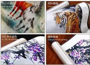 Fugle og blomster maleri silke malleri traditionel Kinesisk kunst, maleri, boligindretning painting2019072012