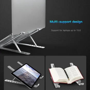 Bærbare Laptop Stativ Kan Klappes Sammen Notesbog Stand Holder Til Macbook Lapdesk Aluminium Legering Computer Køling Beslag