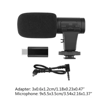 Mini Bærbare Mic-Adapter 3,5 mm Mikrofon til Insta 360 EN F Kamera, Mikrofon