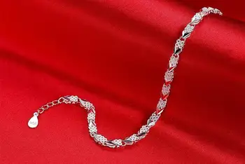 Everoyal Luksus Krystal Geometriske Design Kvindelige Armbånd Smykker, Vintage 925 Sterling Sølv Armbånd Til Kvinder Tilbehør Hot