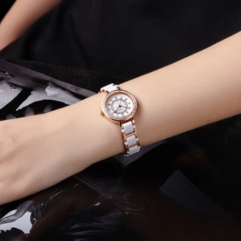 Udsøgt Enkel Runde Kvinder Watch Mode og generøsitet, Se de Bedste Sælgere Rhinestone Kæde dameur