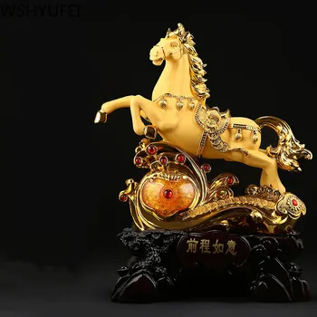 Kinesisk Stil Hest Form Grafik Lucky Hest Harpiks Boligindretning, Pynt Bruser Undersøgelse Håndværk Hjem Dekorationer Gaver