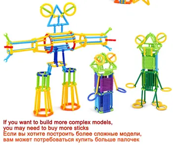 Børn DIY-Kreative Intelligens Pinde Blokke Plast Tidlig Pædagogisk Magic Læring byggesten Legetøj Gave byggesten